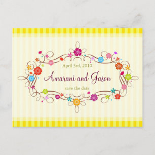 Postale Faire-part Fleurs de printemps Enregistrer la carte de poste 