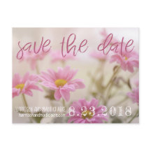 Fleurs Romantiques Carte de Rappel Pink Daisies