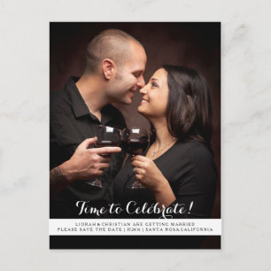 Postale Faire-part Heure pour célébrer Enregistrer la date Carte post