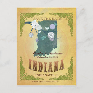 Postale Faire-part Jaune pastel Enregistrer la date - Carte avec de b