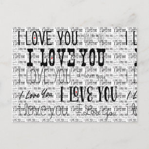 Postale Faire-part Je t'aime carte de Saint-Valentin pour mariage Enr
