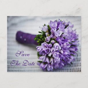 Postale Faire-part Lavender Tulip Flowers Enregistrer La Carte Mariag