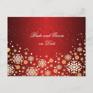 Postale Faire-part Luxe Gold Christmas Spirit Enregistrer la carte de