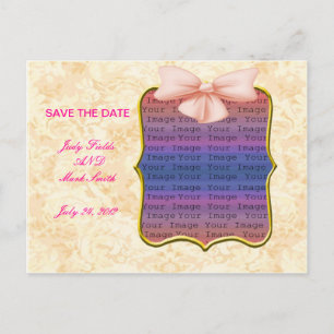 Postale Faire-part Mariage de la cave rose Enregistrer la date Carte 