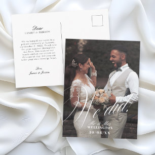 Postale Faire-part Nous avons fait carte d'annonce de mariage à plat