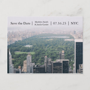 Postale Faire-part Photo de Central Park de NYC - sauvez la carte
