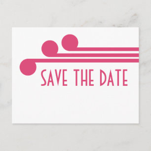 Postale Faire-part Pink Simple Deco Chic Enregistrer la date Carte po