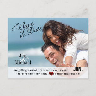 Postale Faire-part PixDezines calendrier à imprimer soi-même / carte