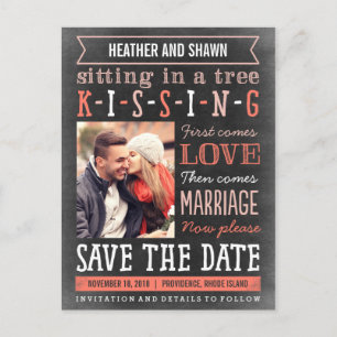 Postale Faire-part Playground Chanson Enregistrer La Date Carte Posta
