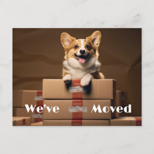 Postale Faire-part Rappel d'adresse nouvelle et amusante, carte posta