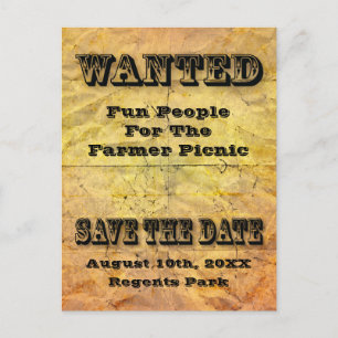 Postale Faire-part recherche carte de sauvegarde de date papier vieil