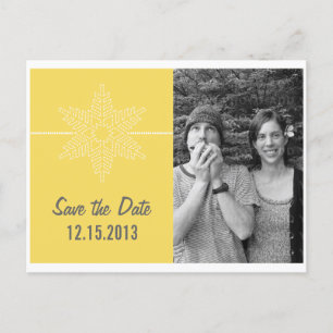 Postale Faire-part Sweet Snowflake Enregistrer la date Carte postale,