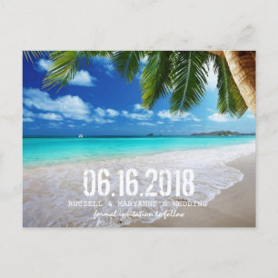 Postale Faire-part Tropical Beach Wedding Enregistrer la date Carte p