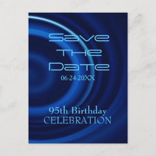 Postale Faire-part Vortex 95e anniversaire Enregistrer la date Carte