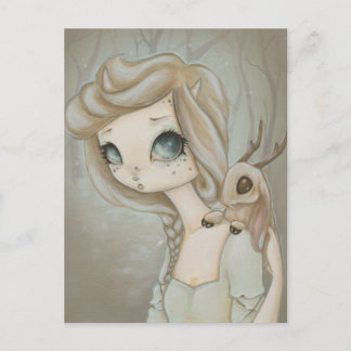 Postale Fairy Jackalope - imaginaire fairy art carte posta