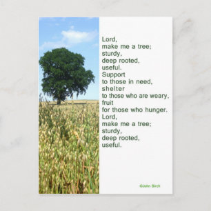 Postale Fais de moi un arbre ! Carte de prière inspirante