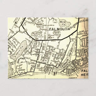 Postale Falmouth, MA Carte Vintage