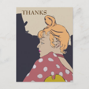 Postale Femme Blonde, Merci, changer le texte Carte posta