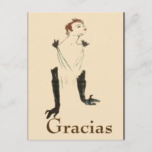 Postale Femme Blonde, Merci, changer le texte Carte posta