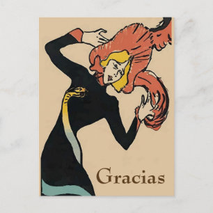Postale Femme Blonde, Merci, changer le texte Carte posta