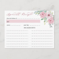 Fête des mariées Rose rose Peony Carte Recette