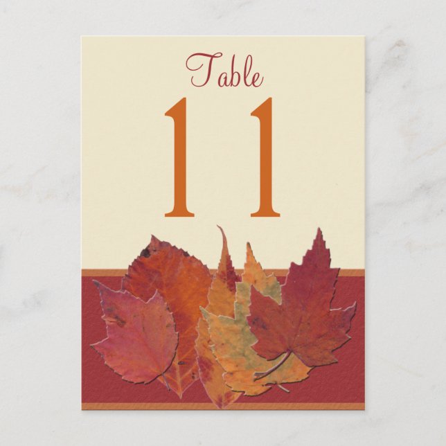 Postale Feuilles d'automne II Numéro de tableau Carte post (Devant)