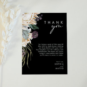 Postale Fleur blanche Carte de remerciement de réception