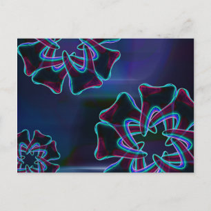 Postale Fleur de dents Design bleu Dental Art carte postal