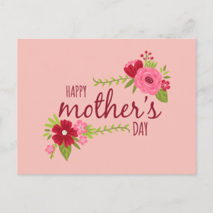 Postale Fleur Élégante Joyeuse Fête des Mères   Carte post