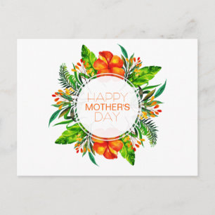 Postale Fleur tropicale Bonne fête des mères   Carte posta