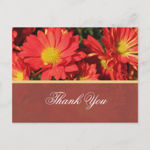 Postale Floral mariage merci carte postale.