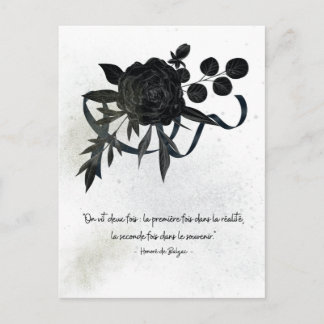 Postale FR | Carte de condoléances – Rose noire