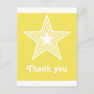 Postale Funky Star Sweet 16 Merci plat Carte pour notes Ja