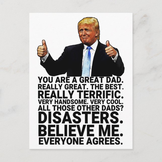 Postale Funny Trump père carte d'anniversaire (Devant)