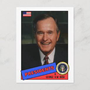 Postale George H.W. Carte Bush Baseball
