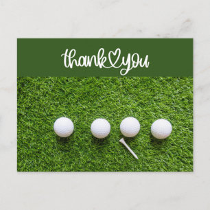 Postale Golf Carte de remerciements au golf avec balle de