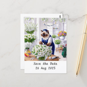 Postale Golfer CAT Anniversaire Carte d'invitation