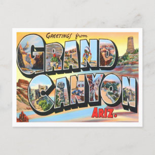 Postale Grand Canyon, Arizona Vintage Big Lettres Carte po
