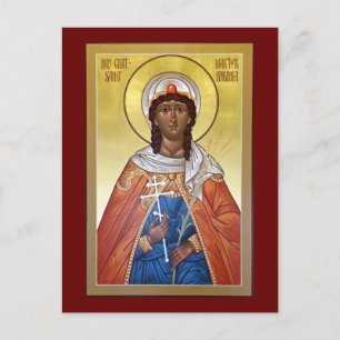 Postale Grande carte de prière martyr Barbara