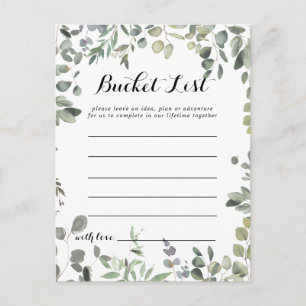 Postale Green Eucalyptus Foliage Delight Bucket List Carte