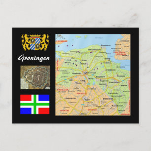Postale Groningen - La carte Pays-Bas