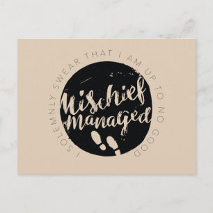Postale Harry Potter Carte du Maraudeur Typographie des