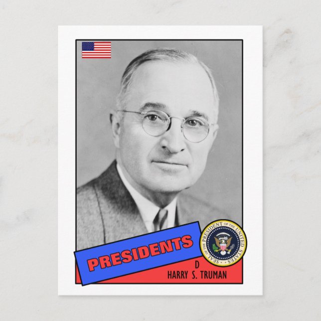 Postale Harry S. Carte de baseball Truman (Devant)