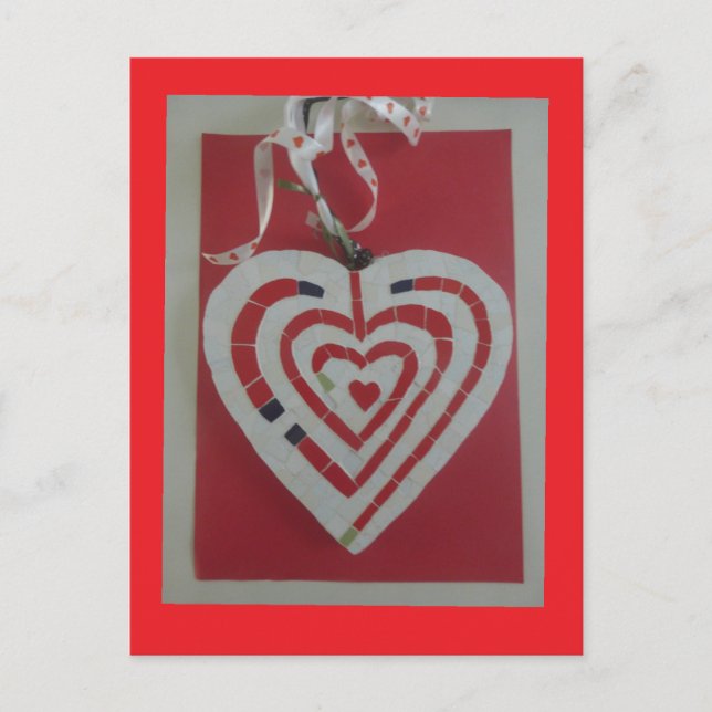 Postale Heart Labyrinth mosaïque do-it-yourself carte post (Devant)