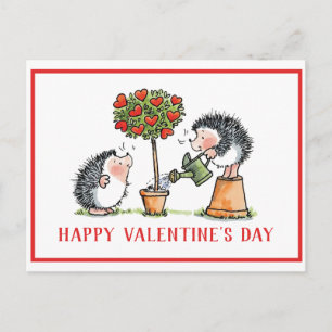Postale Hérisson de rêve Carte Saint-Valentin