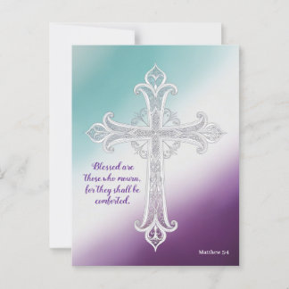 Postale "Heureux ceux qui pleurent" Matthieu 5:4 carte pos