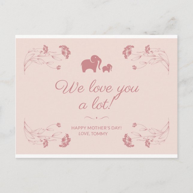 POSTALE HEUREUX MAGNET DE LA CARTE DE JOUR DE MÈRE (Devant)