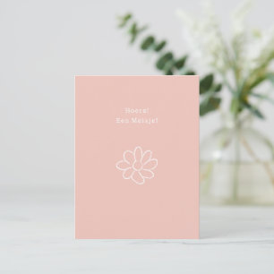 Postale Hoera une fille La Nouvelle Carte de Baby-Sang