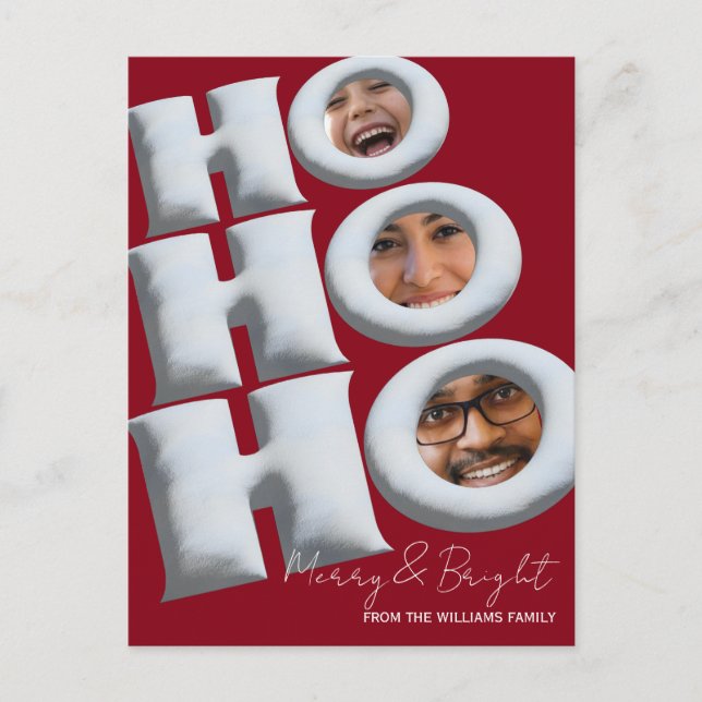 Postale HOHOHO! Créez votre propre carte de vacances ! (Devant)