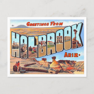 Postale Holbrook, Arizona Vintage Big Lettres Carte postal